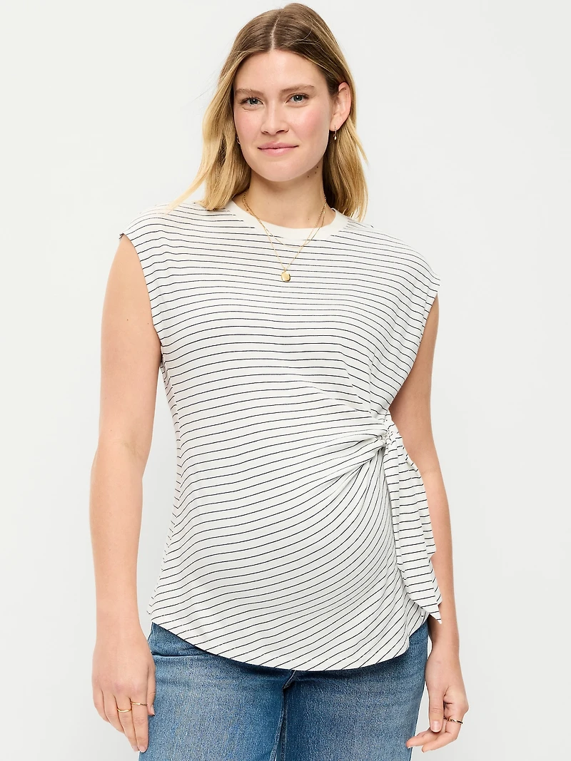 Haut de maternité en jersey noué sur le côt