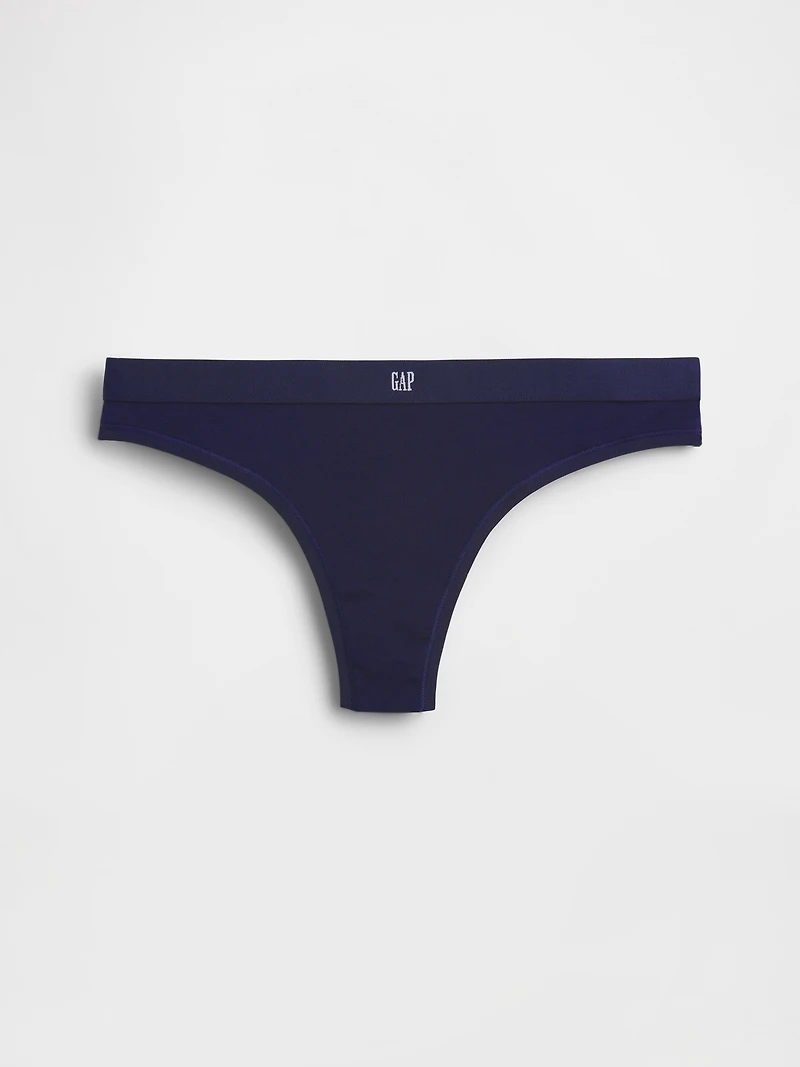 Organic Stretch Cotton Logo Thong