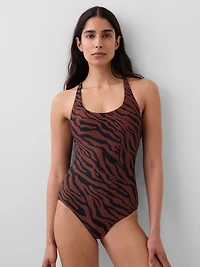 Cross-Back One-Piece Swimsuit