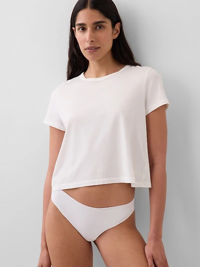 Organic Stretch Cotton No Show Thong