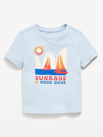 T-shirt à manches courtes à imprimé unisexe pour tout-petit