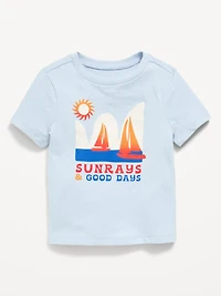 T-shirt à manches courtes à imprimé unisexe pour tout-petit