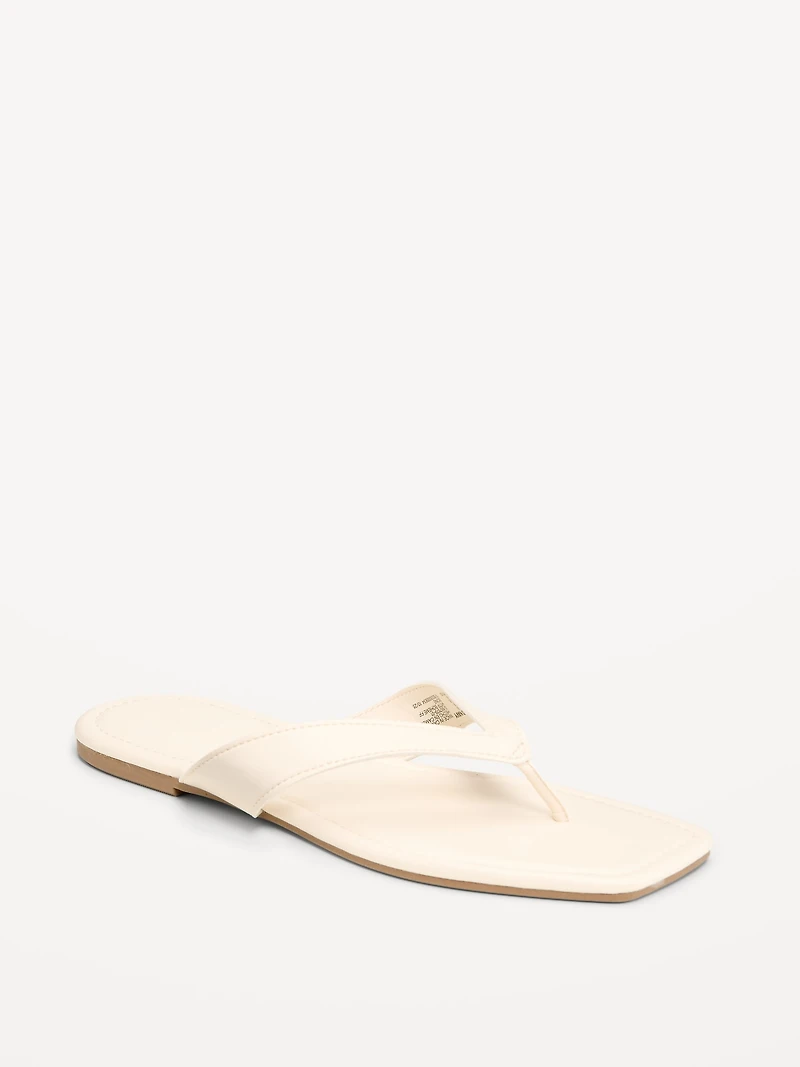 Faux-Leather Flip Flop for Women