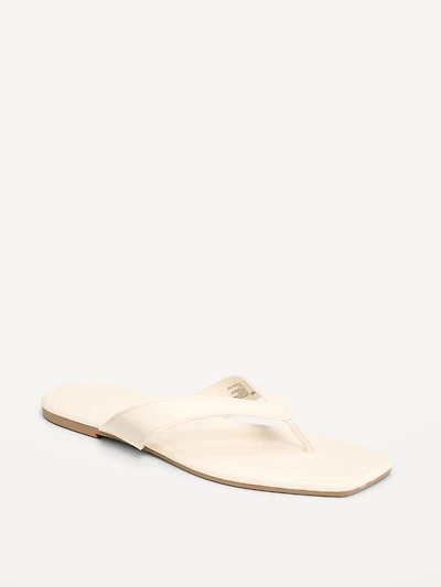Faux-Leather Flip Flop for Women