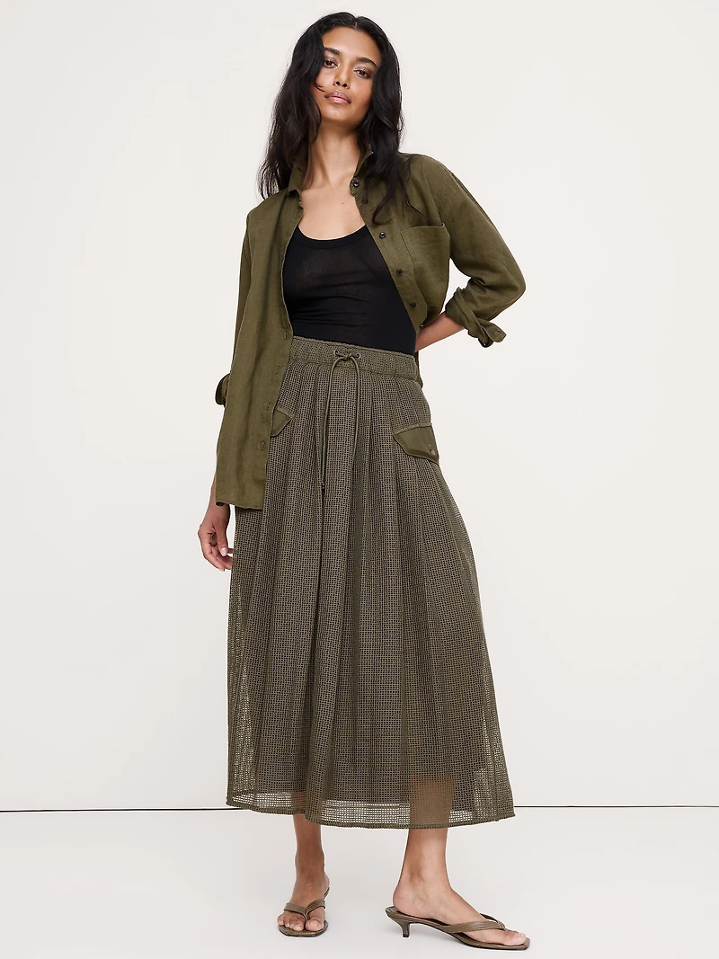 Mixed Media Utility Skirt