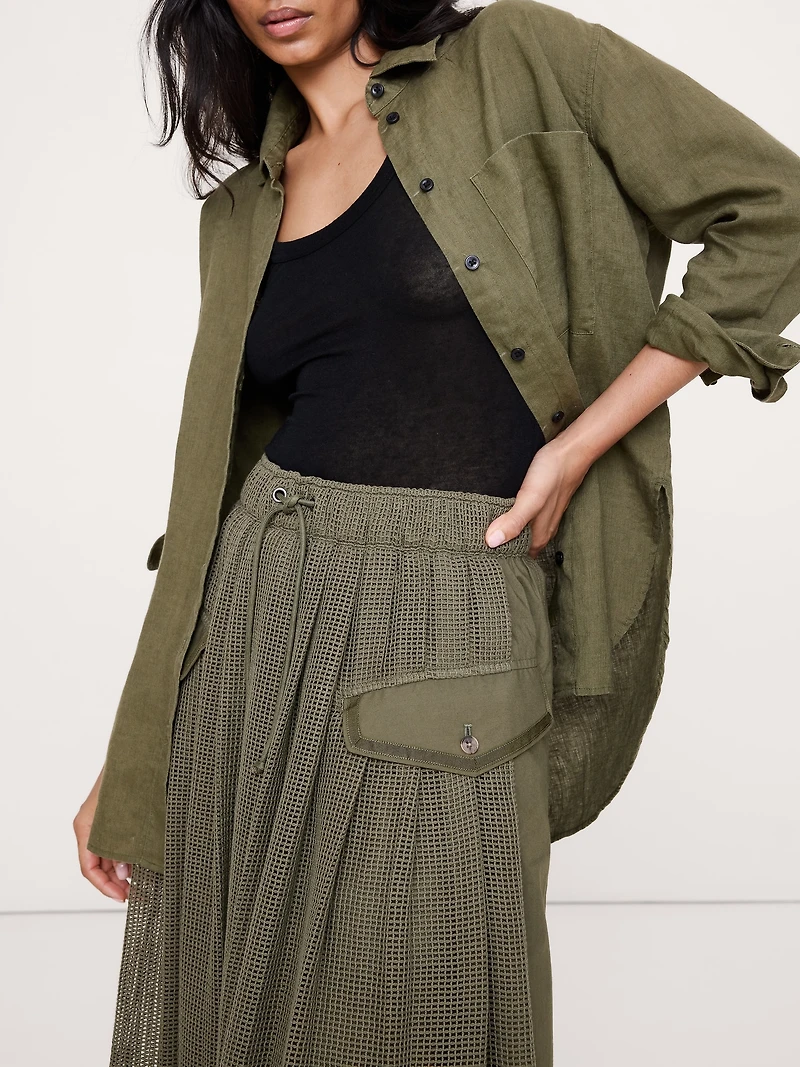 Mixed Media Utility Skirt