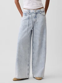 Mid Rise UltraSoft Baggy Micro Belt Jeans