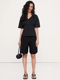 Soft Cotton Fitted Waist Top