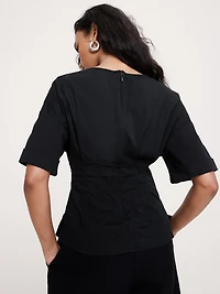 Soft Cotton Fitted Waist Top