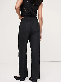 The Getaway Straight-Leg Pull-On Pant Linen
