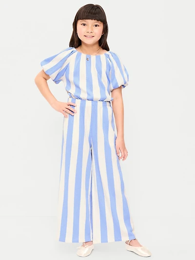 Fit and Flare Side-Cutout Jumpsuit for Girls