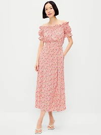 Off-The-Shoulder Boho Maxi Dress