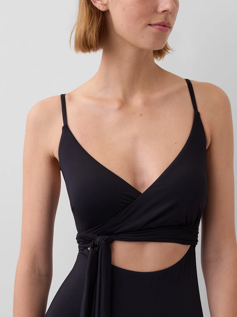 Cutout Wrap One-Piece Swimsuit