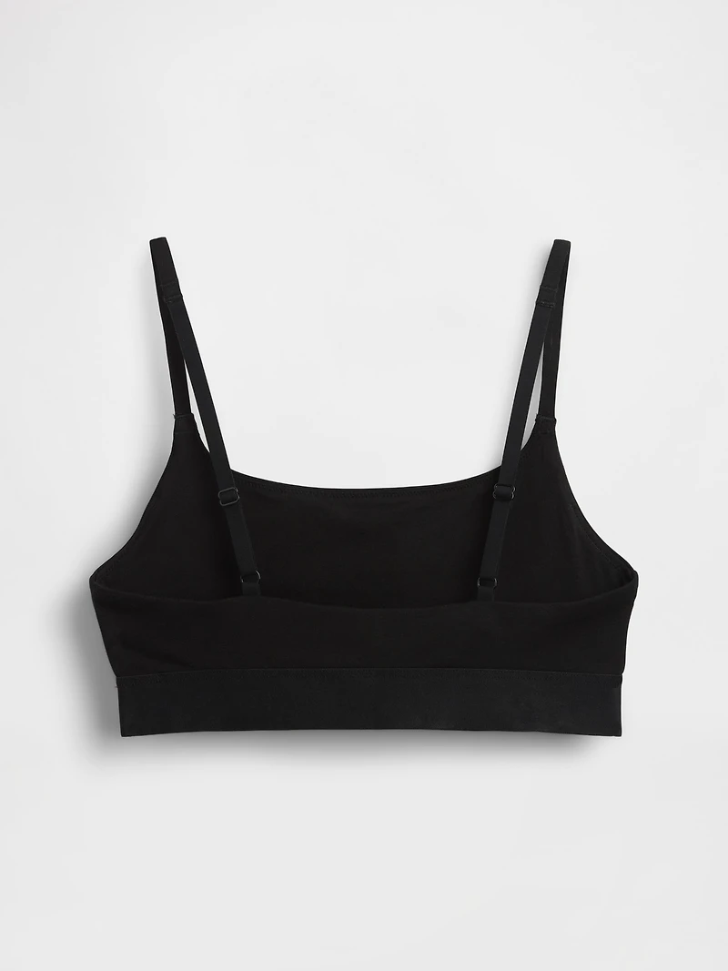 Organic Stretch Cotton Logo Bralette