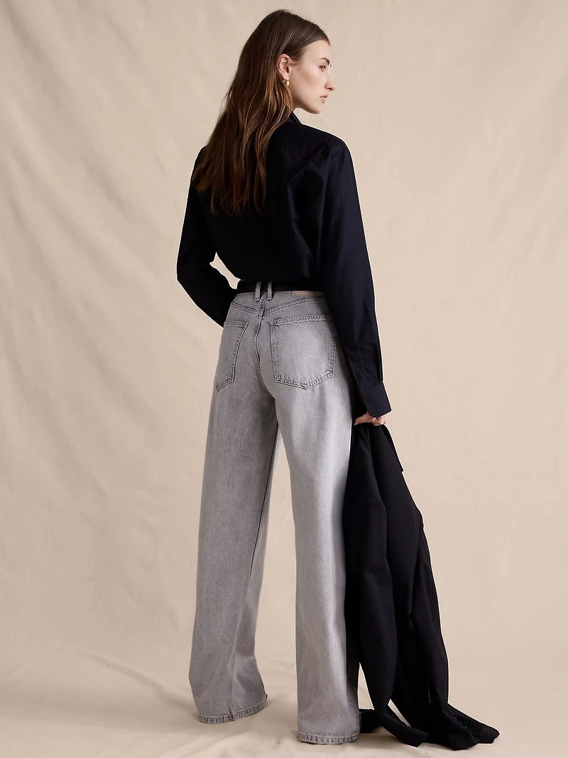 Mid-Rise Baggy-Straight Lightweight Jean