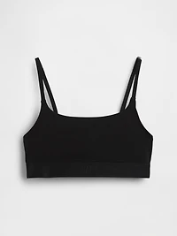 Organic Stretch Cotton Logo Bralette
