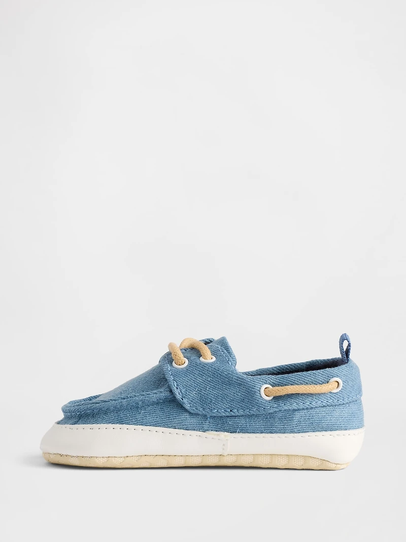 Baby Denim Boat Shoes