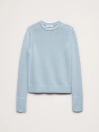 Larkspur Cotton-Silk Crew-Neck Sweater