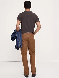 Straight Linen-Cotton Traveler Pant