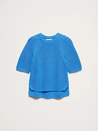 Cotton Puff-Sleeve Sweater