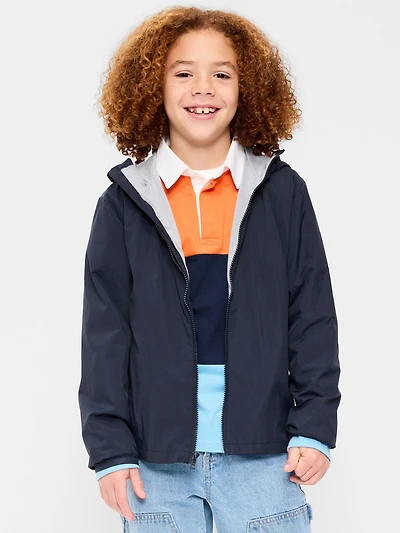Water-Resistant Zip-Front Jacket for Boys
