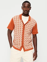 Short-Sleeve Sweater Shirt