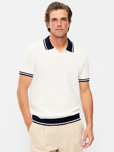 Striped Polo Sweater