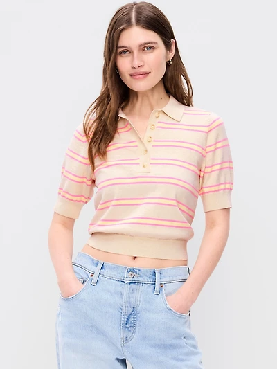 SoSoft Lite Short-Sleeve Cropped Polo