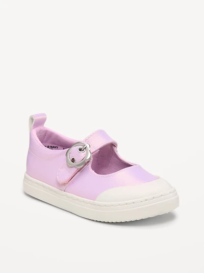 Shiny Faux-Leather Mary Jane Sneakers for Toddler Girls
