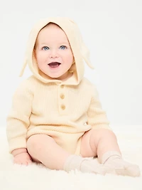 Critter Hooded Sweater-Knit One-Piece for Baby