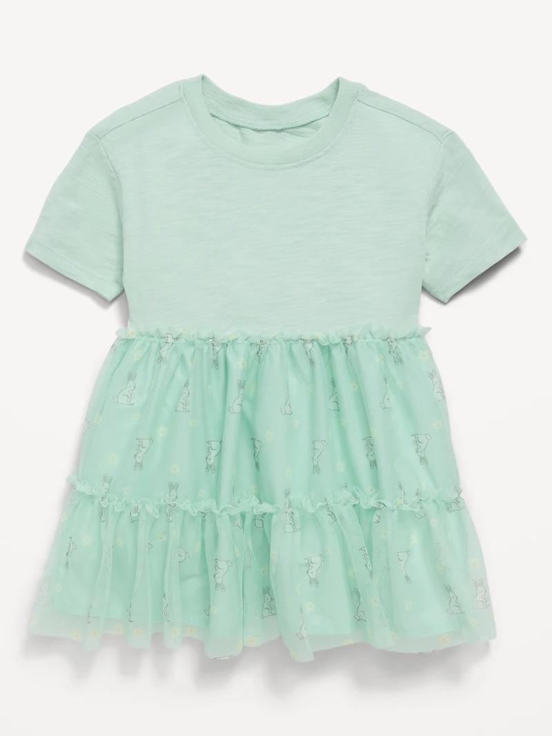 Short-Sleeve Tutu Dress for Toddler Girls