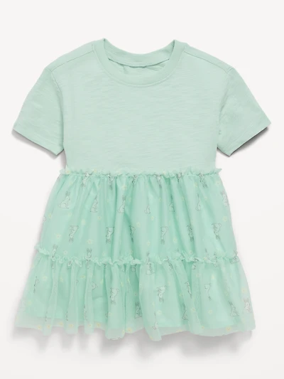Short-Sleeve Tutu Dress for Toddler Girls