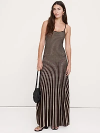 Sculpted Stripe Maxi Dress