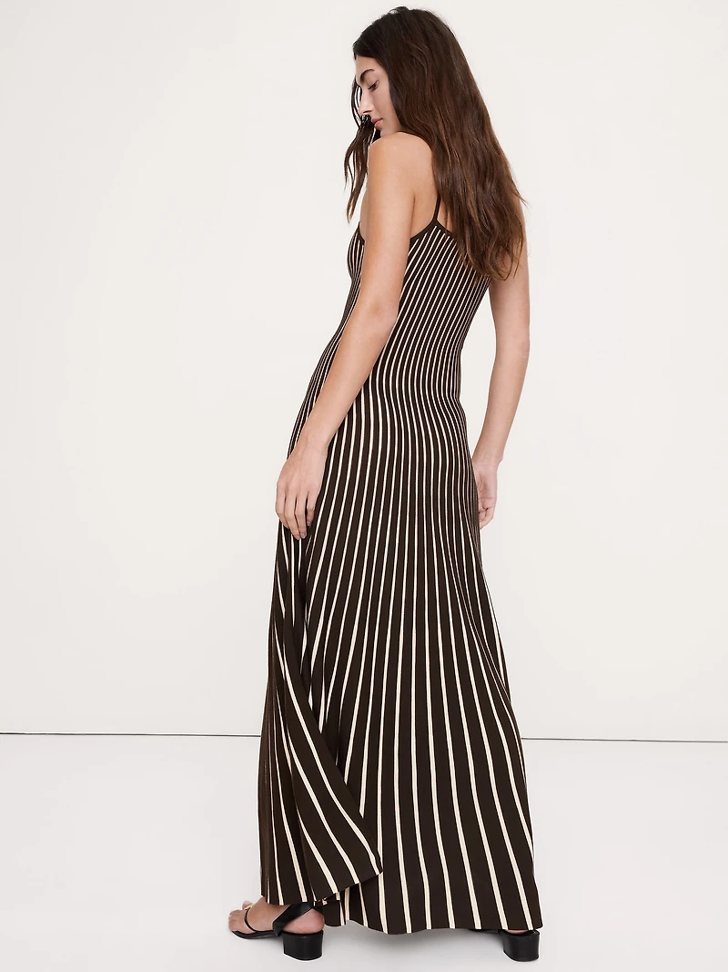 Sculpted Stripe Maxi Dress