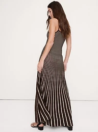 Sculpted Stripe Maxi Dress