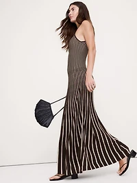 Sculpted Stripe Maxi Dress
