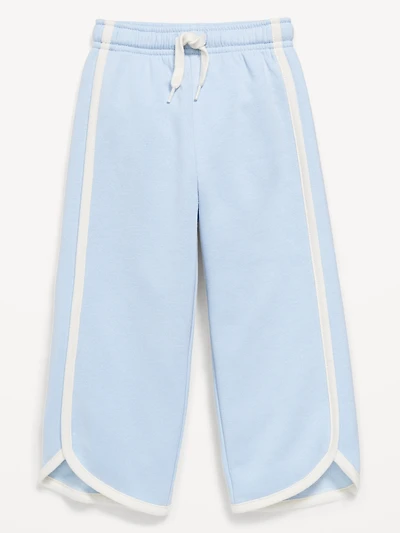 Dolphin-Hem Cropped Sweatpants for Toddler Girls