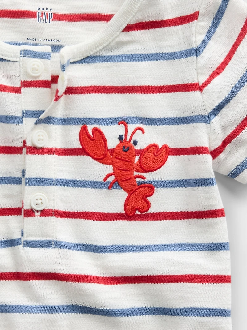 Baby First Favorites Henley Shorty One-Piece