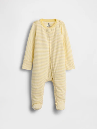 Baby Organic Cotton Footed Zip One-Piece