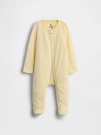 Baby Organic Cotton Footed Zip One-Piece