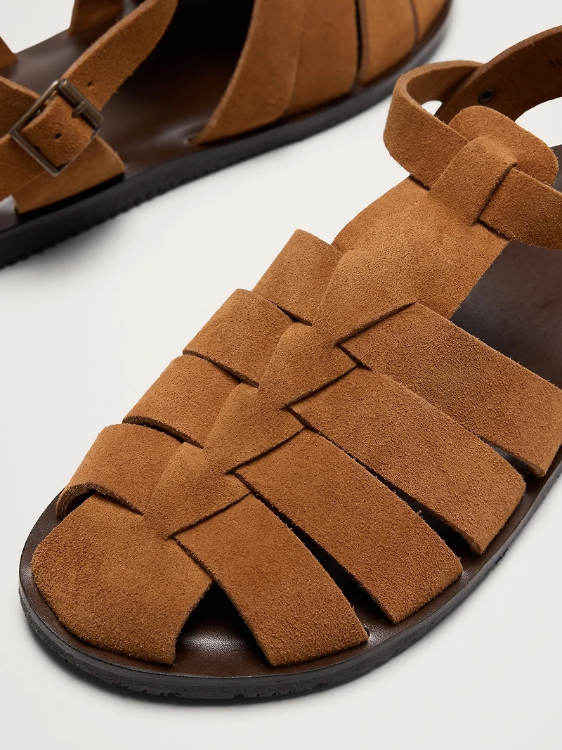Suede Fisherman Sandal