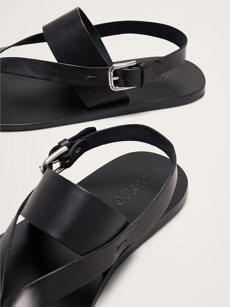 Leather Criss-Cross Sandal