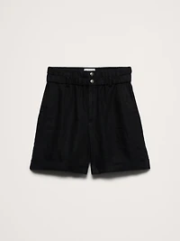 3.5" Linen Double-Waistband Shorts