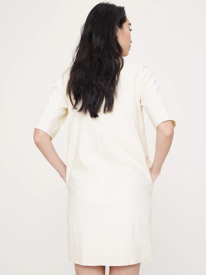 Linen-Viscose Shift Dress