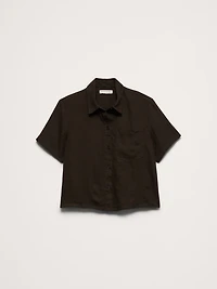 The Boxy Crop Shirt Linen