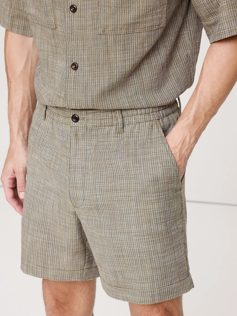 7" Plaid Pull-On Short