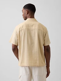 Dobby Relaxed Straight-Hem Shirt