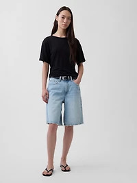 Linen-Blend Relaxed T-Shirt