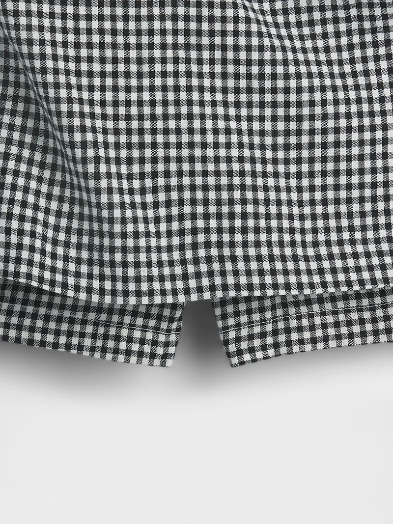 Linen-Blend Mini Skort