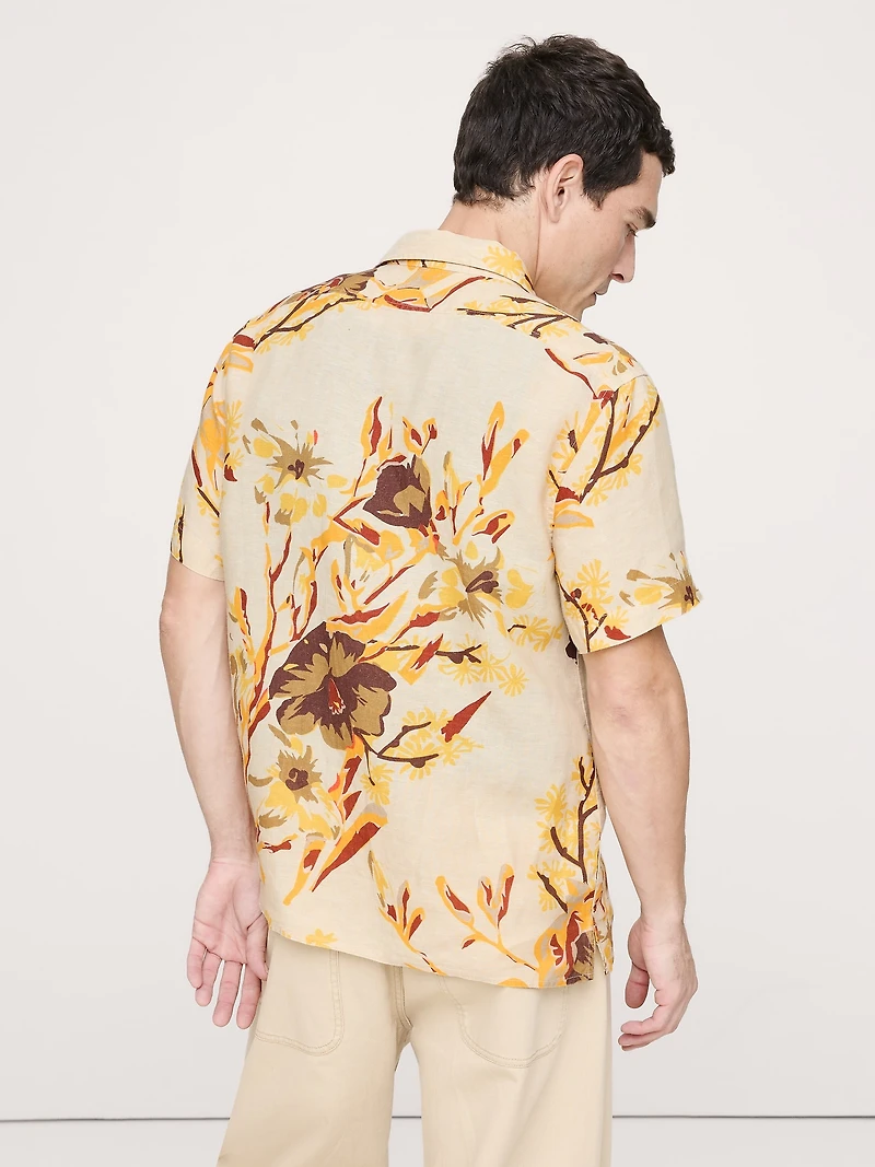 Standard-Fit Linen Resort Shirt